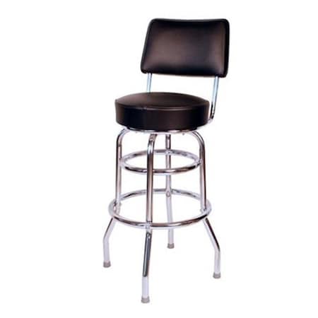 Richardson Seating Corp Richardson Seating Corp 1958BLK 1958- 30 in. Floridian Swivel Bar Stool; Black;  - Chrome - Black 1958BLK
